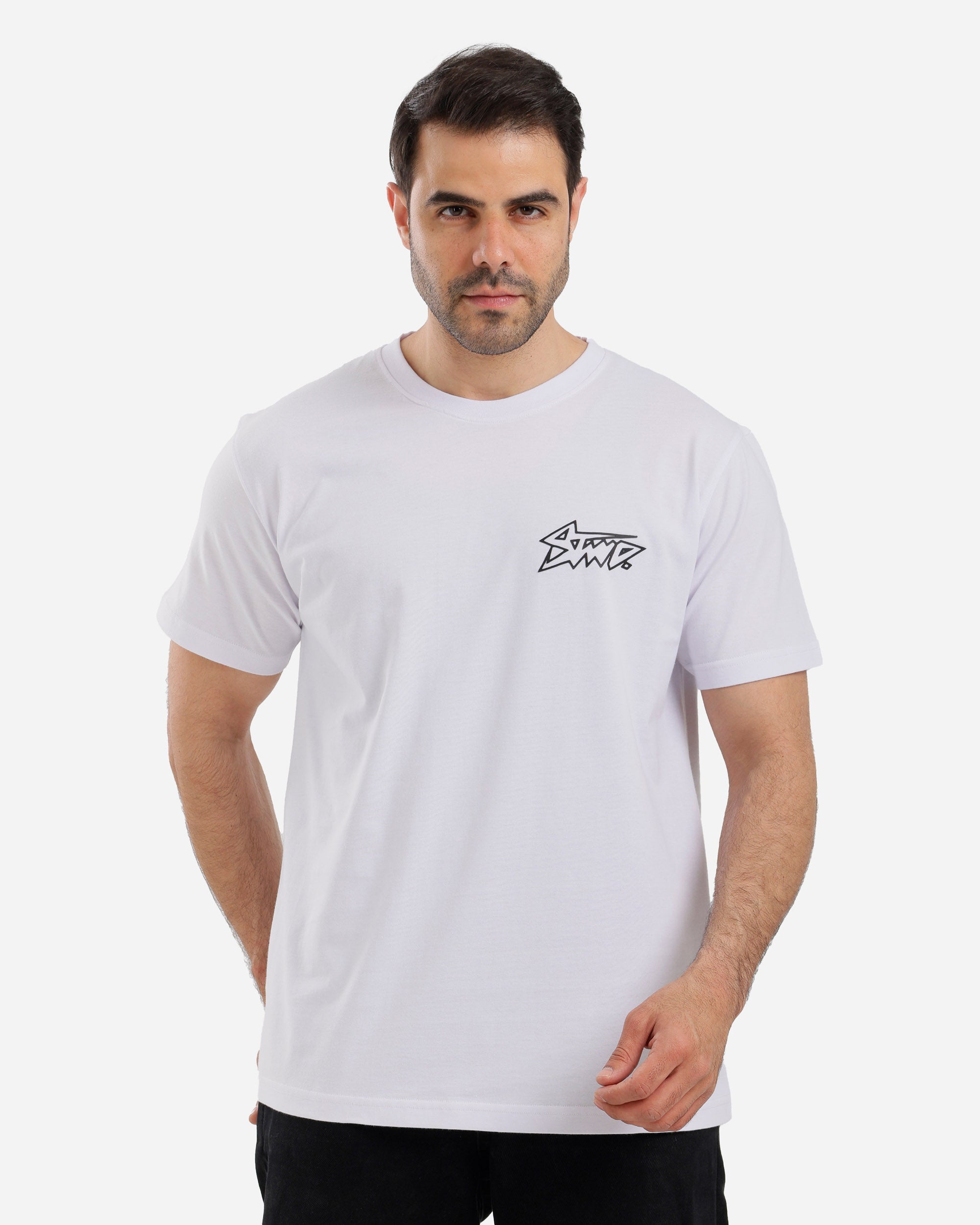 تيشيرت نص كم ساده طباعه رابر علي الصدر