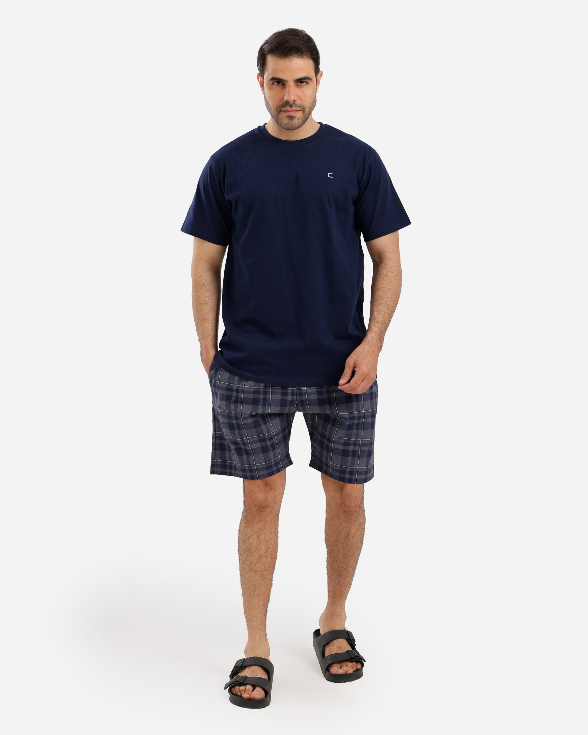 بيجاما نص كم راوند ساده شورت كاروهات