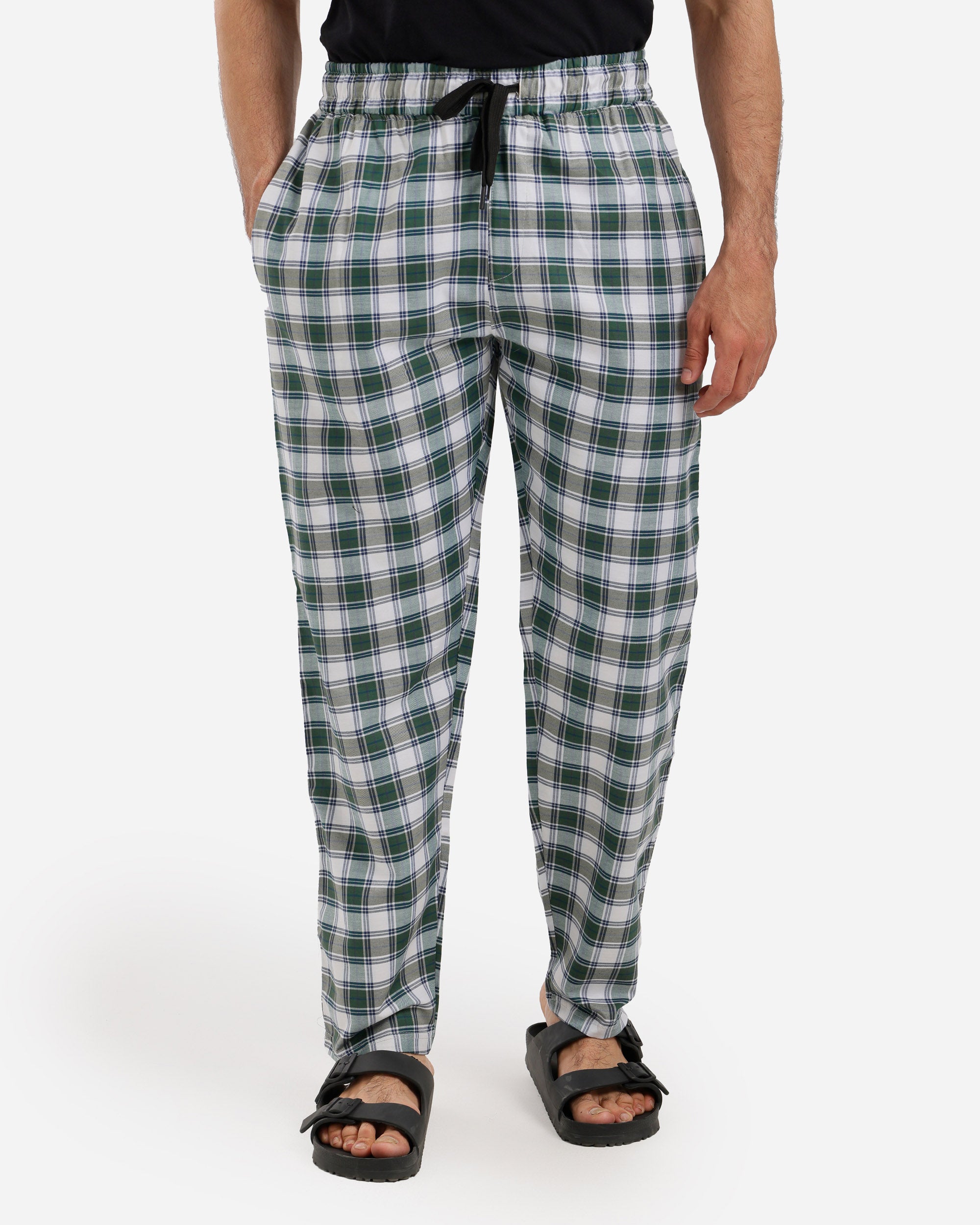 بنطلون نسيج كاروهات قطن 100%