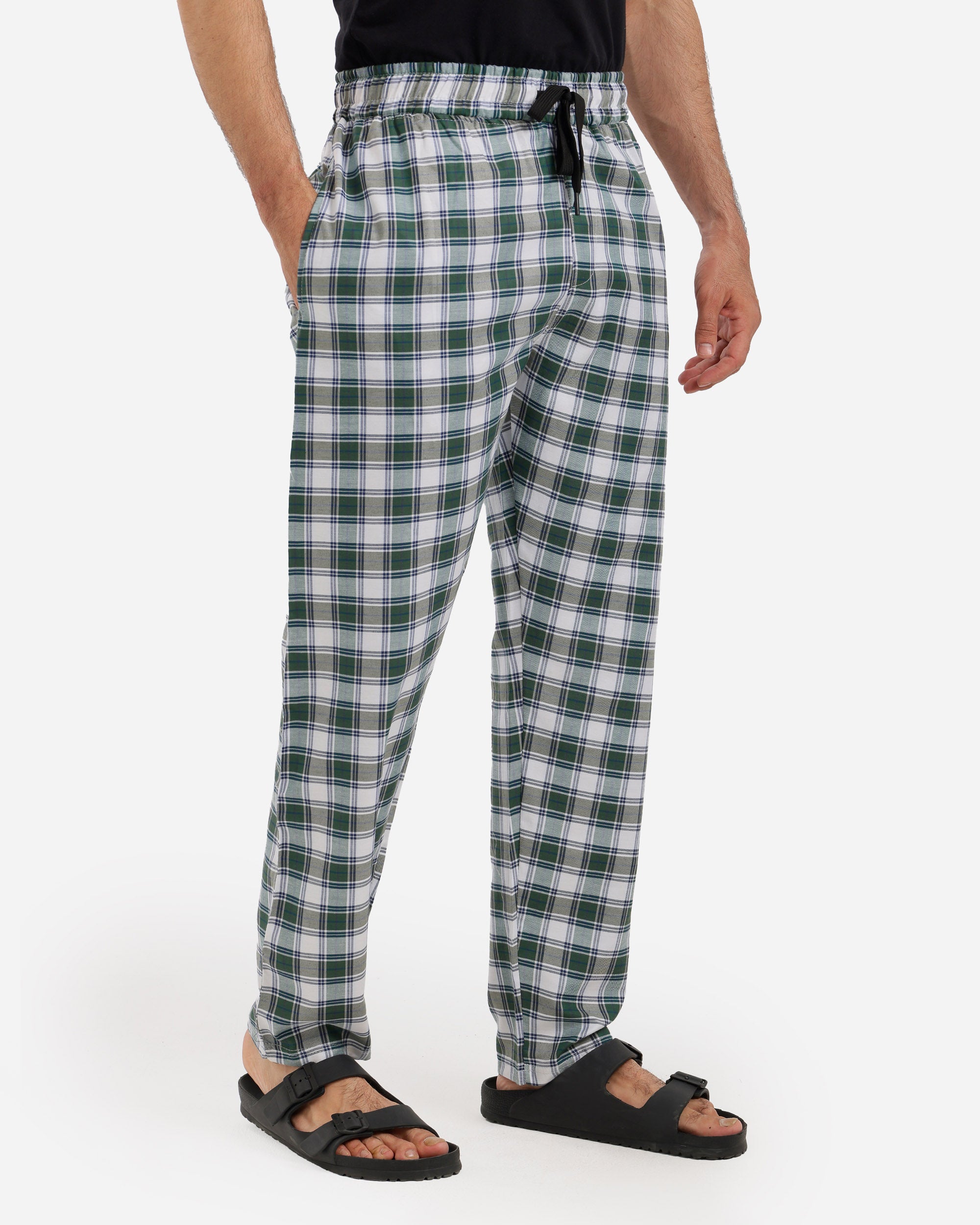 بنطلون نسيج كاروهات قطن 100%