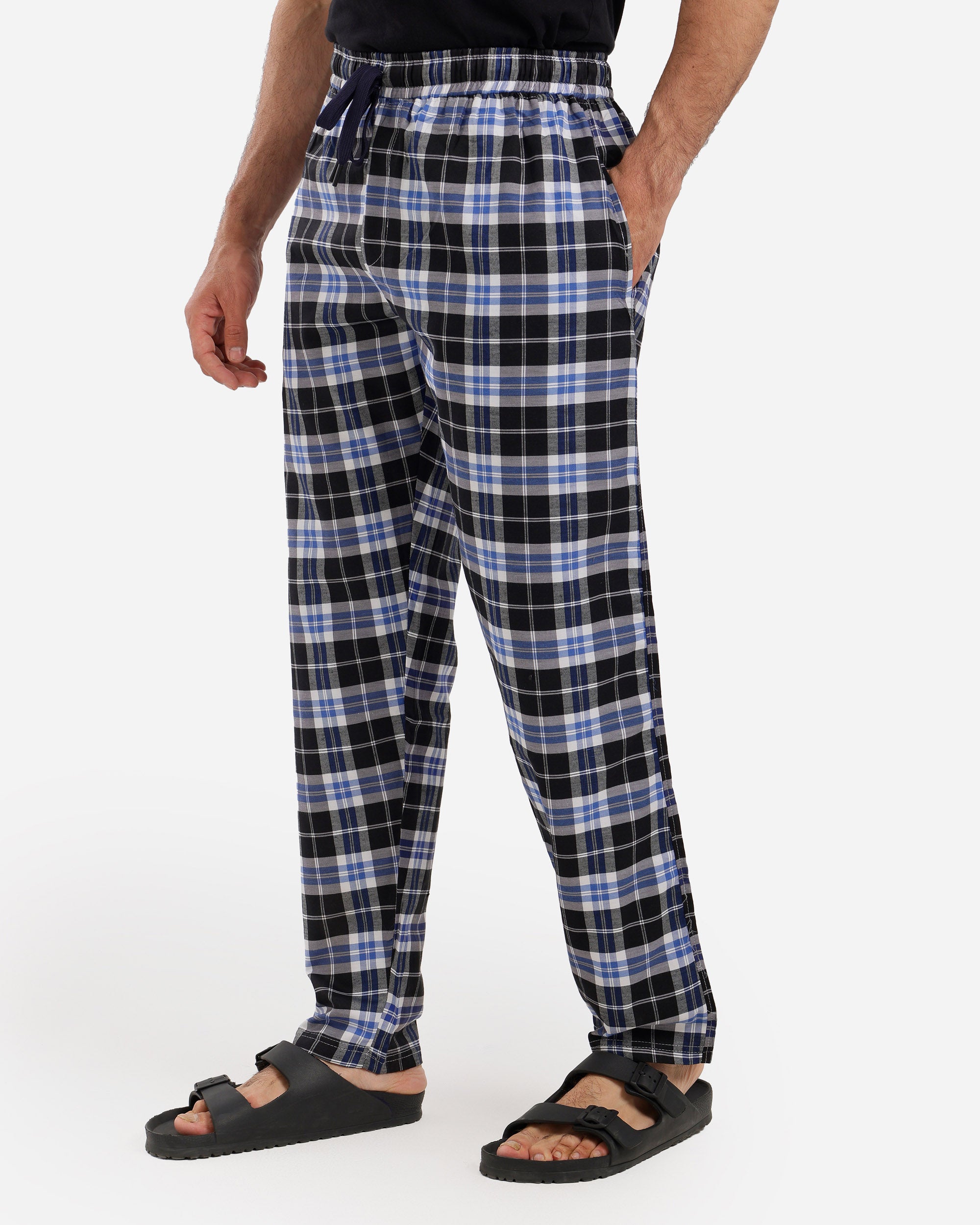 بنطلون نسيج كاروهات قطن 100%