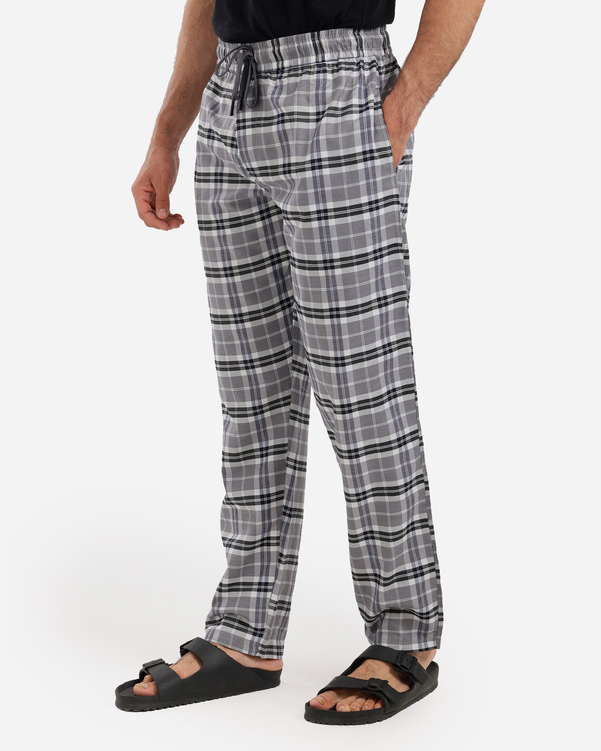 بنطلون نسيج كاروهات قطن 100%