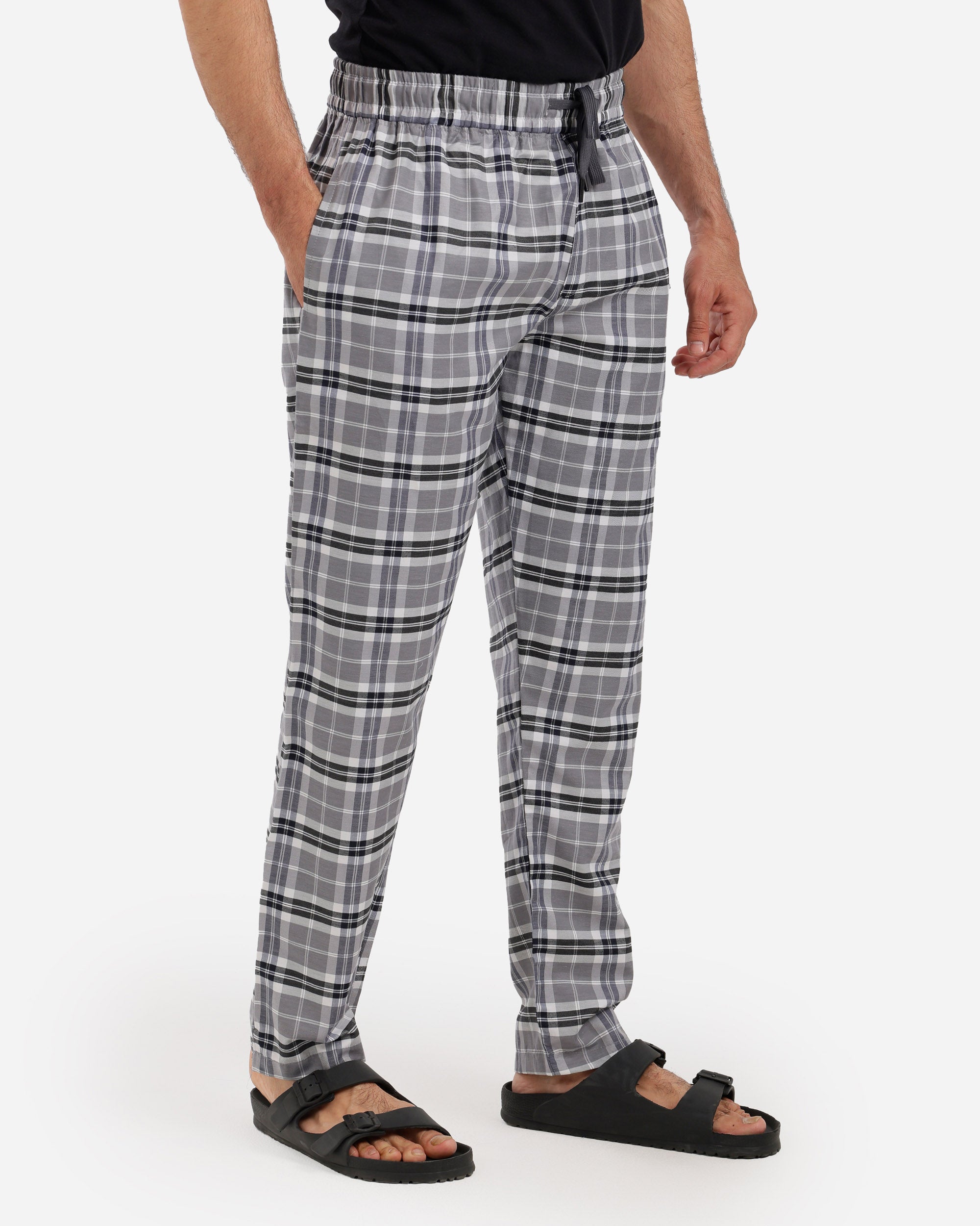 بنطلون نسيج كاروهات قطن 100%