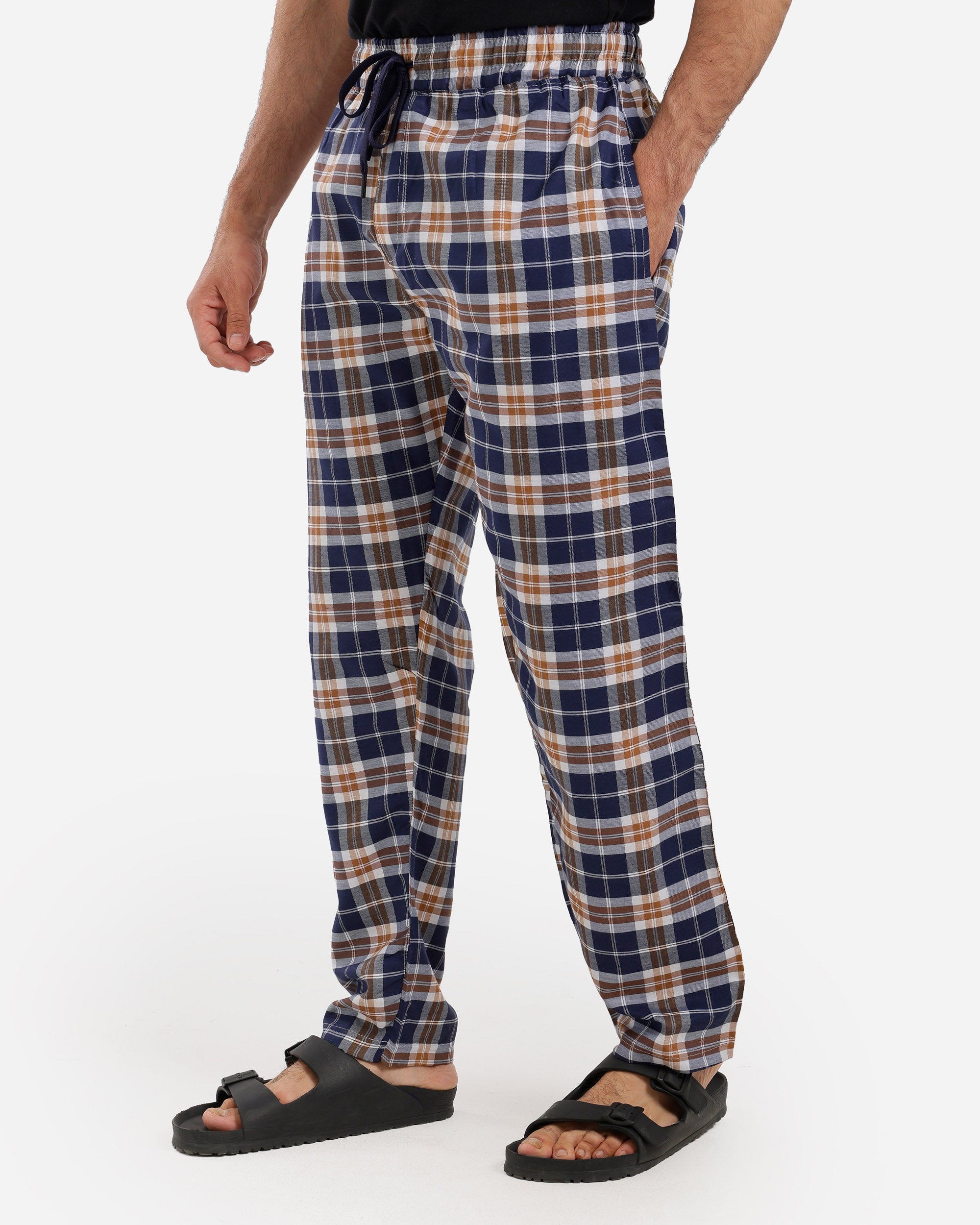 بنطلون نسيج كاروهات قطن 100%