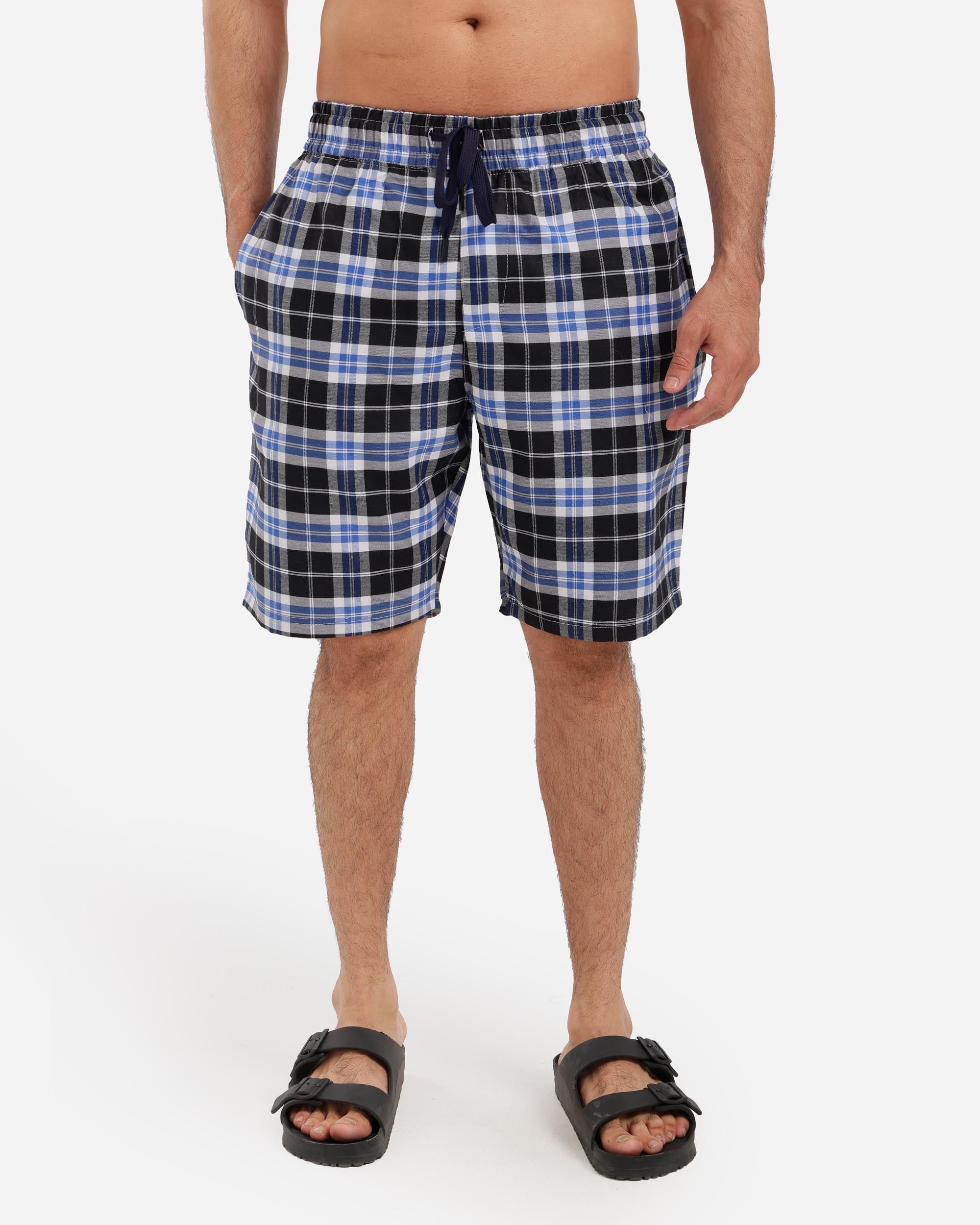 شورت نسيج كاروهات قطن 100%