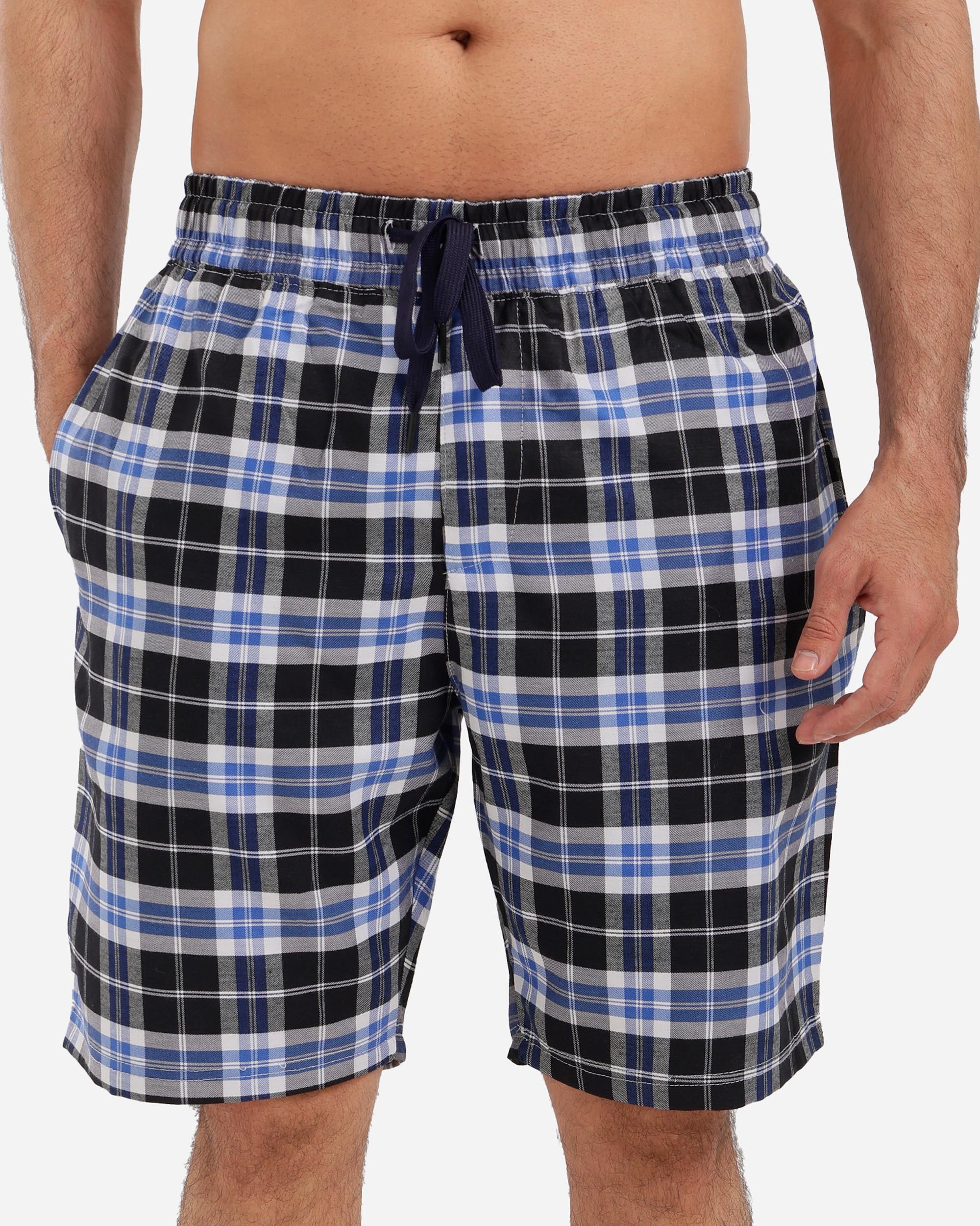 شورت نسيج كاروهات قطن 100%