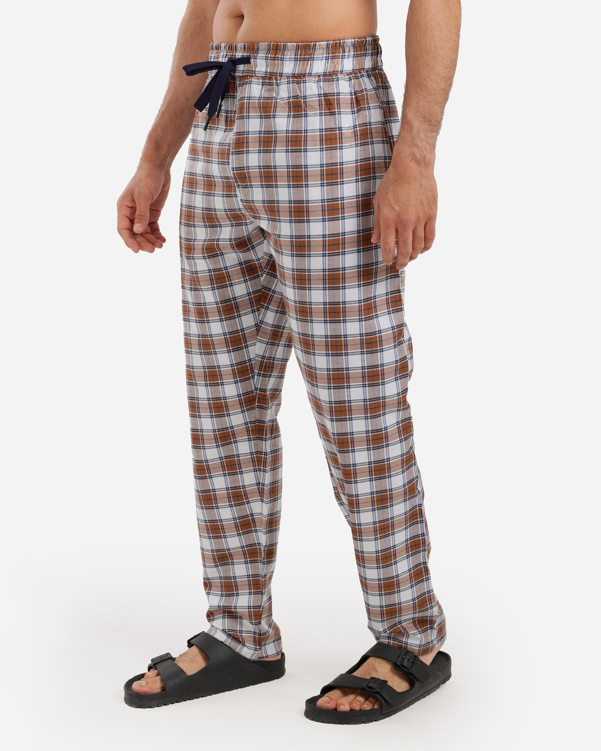 بنطلون نسيج كاروهات قطن 100%