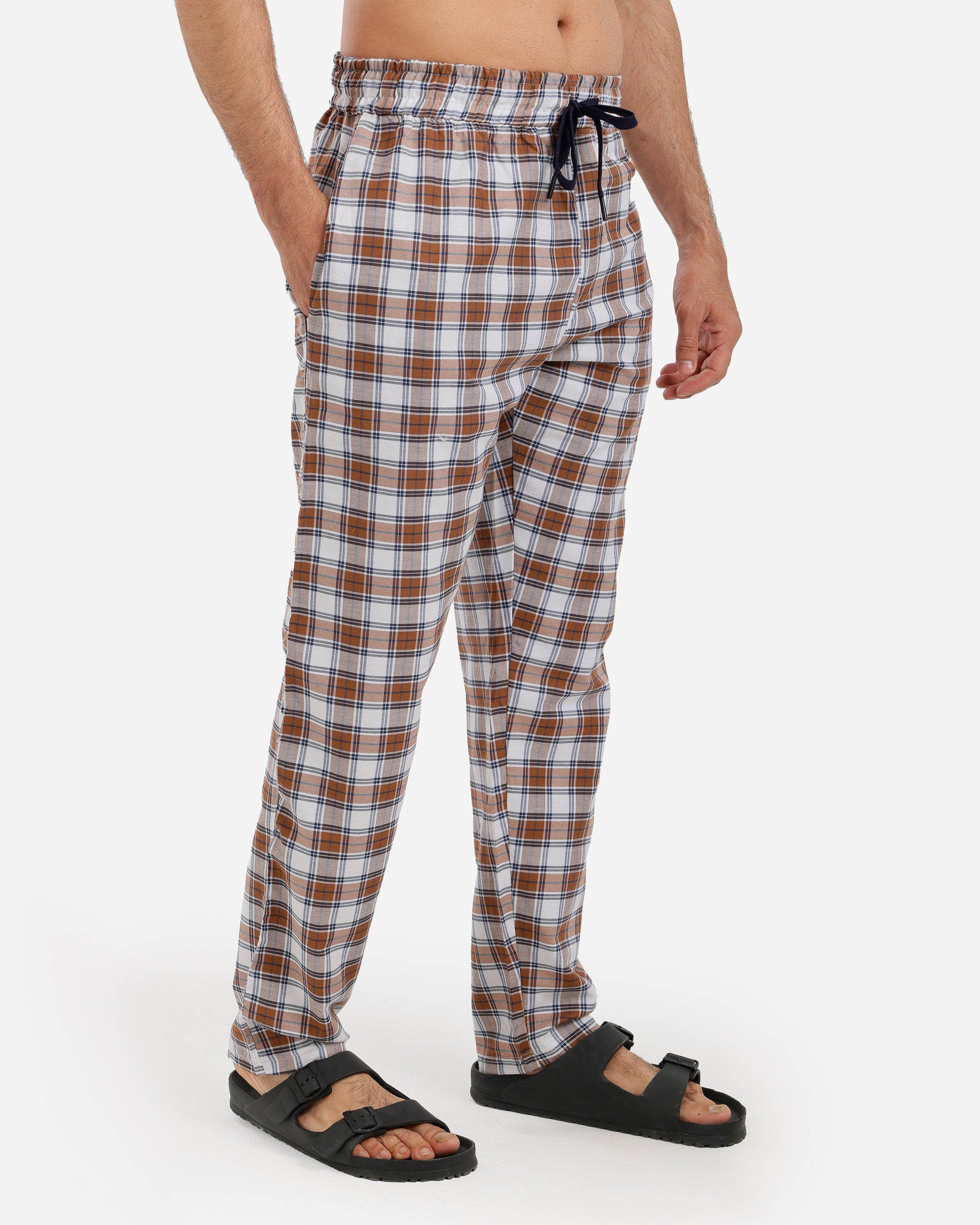 بنطلون نسيج كاروهات قطن 100%