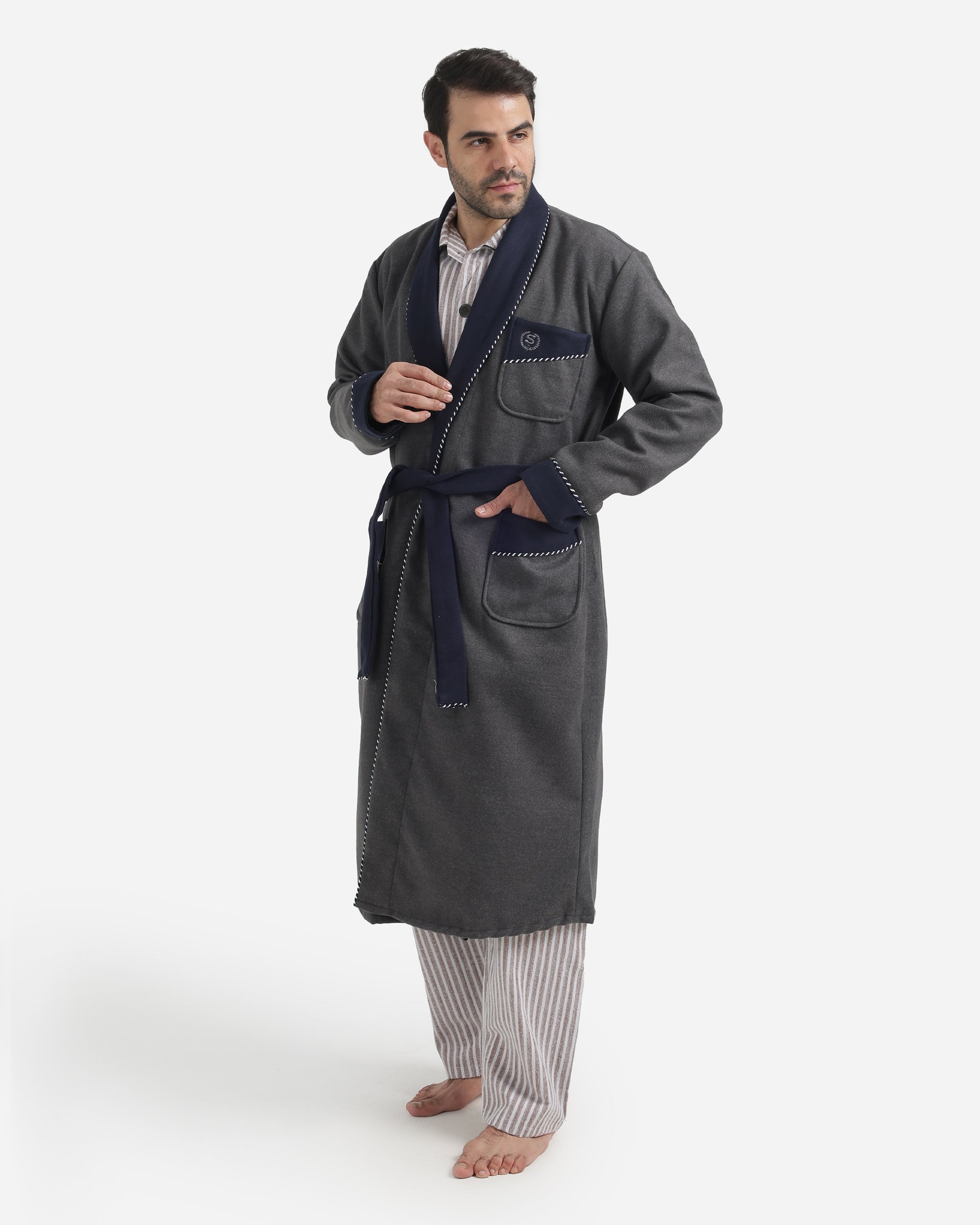 روب رجالي صوف ساده