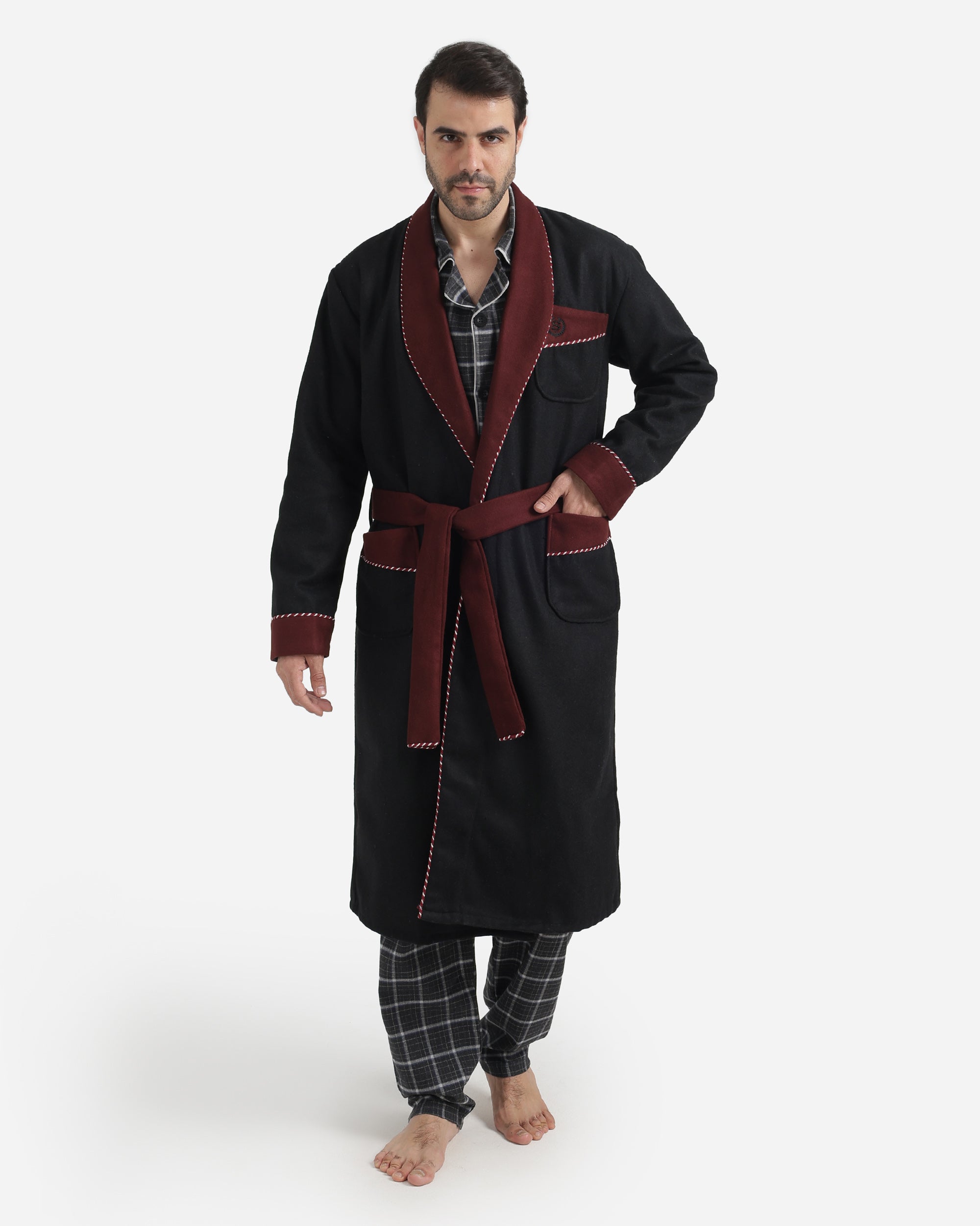 روب رجالي صوف ساده